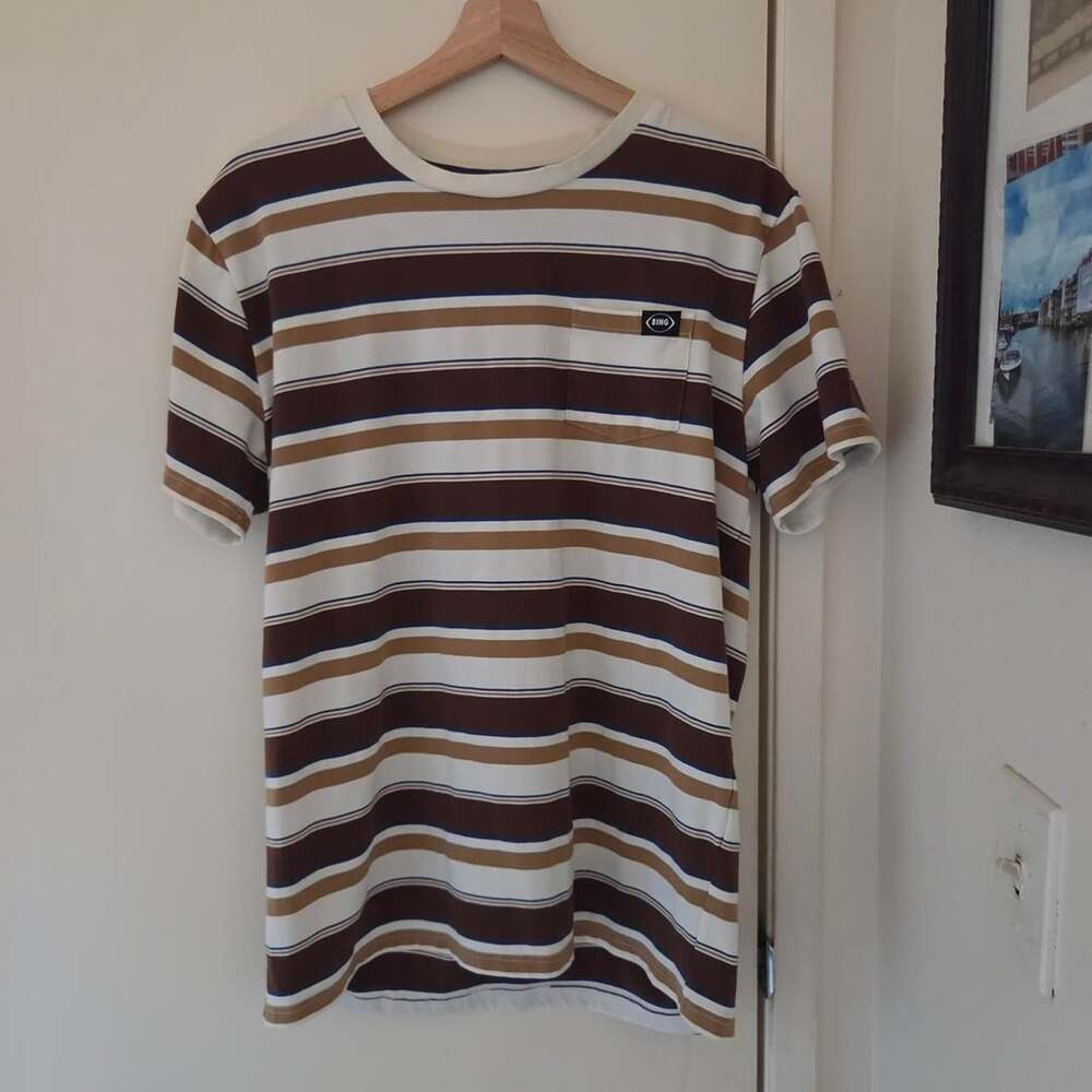 Bing Surfboards Signature Collection Striped T-Shirt Medium